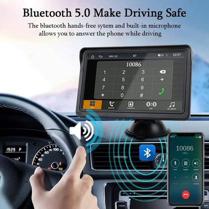 7inch Portable Touch Screen CarPlay System Supports both Android Auto and Apple CarPlay