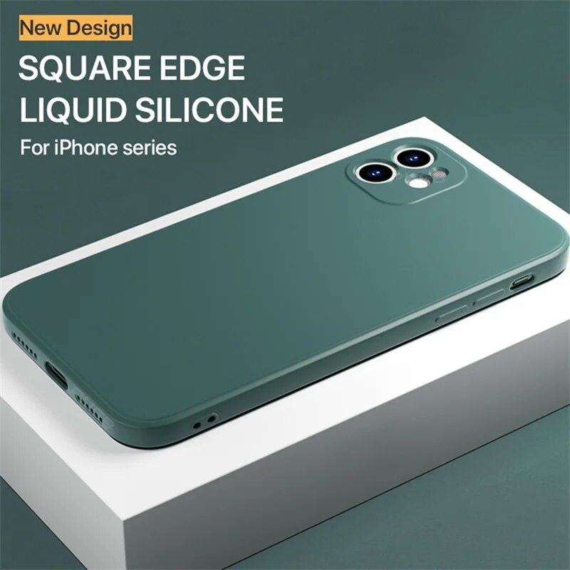 Luxury Liquid Silicone iPhone Case for iPhone 15,14,13,12,&11