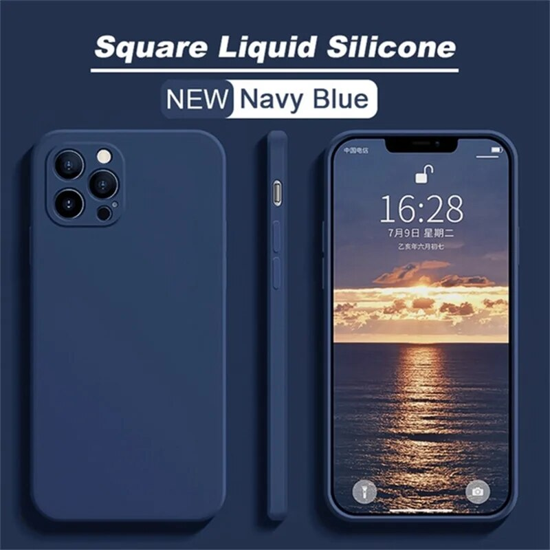 Luxury Liquid Silicone iPhone Case for iPhone 15,14,13,12,&11